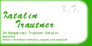 katalin trautner business card